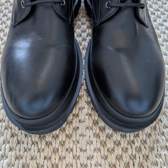 LA CANADIENNE Brendan Combat Boots Lug Sole Waterproof Black Leather 38 US 7.5 - Picture 4 of 13